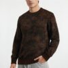 Trendyol Brown Regular Crew Neck Polka Dot Knitwear Sweater