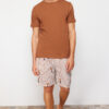 Trendyol Brown Regular Fit Teddy Bear Printed Knitted Shorts Pajama Set