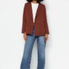 Trendyol Brown Regular Lined Double Breasted Closure Woven Blazer Jacket
