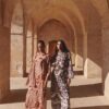 Trendyol Brown Satin Surface Ethnic Patterned Evening Dress