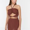 Trendyol Brown Tie Beach Bottom-Top Team