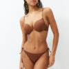 Trendyol Brown Tied Brazilian Bikini Bottom