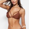 Trendyol Brown Triangle Bikini Top