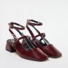 Trendyol Burgundy Mary Jane Ankle Strap Square Toe Women's Heeled Shoes