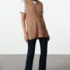 Trendyol Camel Basic V-Neck Knitwear Sweater