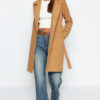 Trendyol Camel Belted Long Wool Cashmere Coat