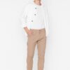 Trendyol Camel Men's Regular Fit Cutout Trousers with Pockets at the Back
