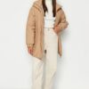 Trendyol Camel Oversize öves vízlepergető steppelt felfújható kabát