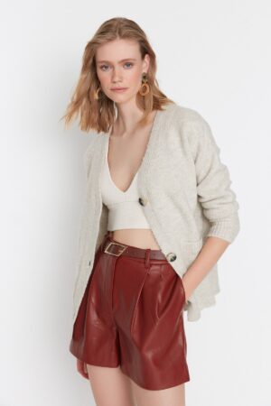 Trendyol Cardigan - Gray - Regular fit Trendyol Cardigan - Gray - Regular fit