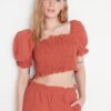 Trendyol Cinnamon Petite Gipe Blouse
