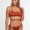 Trendyol Cinnamon Tunnel normál lábú bikini alsó