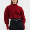 Trendyol Claret Red Soft Texture Sleeve Detailed Knitwear Sweater