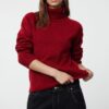 Trendyol Claret Red Soft Textured Basic Knitwear Sweater