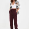 Trendyol Claret Red Thick Polar Fleece Basic Knitted Sweatpants