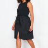 Trendyol Curve Black A-Line Woven Dress