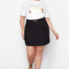 Trendyol Curve Black Accessory Detailed Denim Skirt