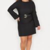 Trendyol Curve Black Belted Woven Dress