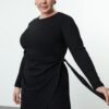 Trendyol Curve Black Camisole Knitted Plus Size Dress