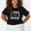 Trendyol Curve Black Crew Neck Printed 100% Cotton Knitted T-Shirt