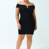 Trendyol Curve Black Double Layer Collar Detailed Knitted Dress