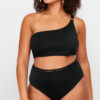 Trendyol Curve Black High Waist Bikini Bottom