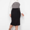 Trendyol Curve Black Pencil Knitted Skirt