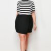 Trendyol Curve Black Shorts Skirt Woven Plus Size Skirt