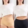 Trendyol Curve Black-Skin 2 Pack High Waisted Lace Soft Comfortable Plus Size Panties