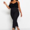 Trendyol Curve Black Trousers.