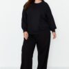 Trendyol Curve Black Wide-Cut Thin