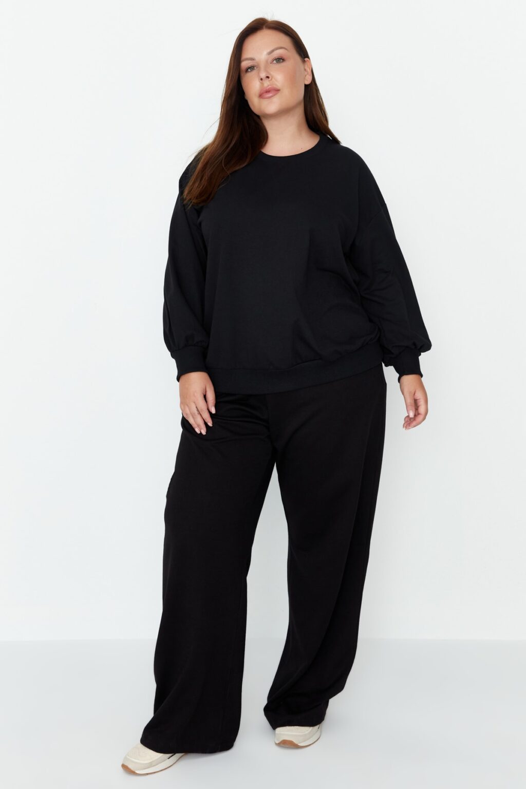 Trendyol Curve Black Wide-Cut Thin