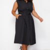 Trendyol Curve Black Woven Shirt Dress