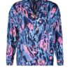 Trendyol Curve Blue Animal Patterned Viscose Woven Shirt