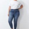 Trendyol Curve Blue Elastic Waist Flexible Skinny Jeans