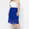 Trendyol Curve Blue Pleated Woven Skirt