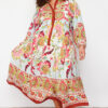 Trendyol Curve Blue Poplin Woven Floral Plus Size Dress