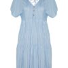 Trendyol Curve Blue Striped Woven Dress