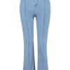 Trendyol Curve Blue magas derékú bordázott