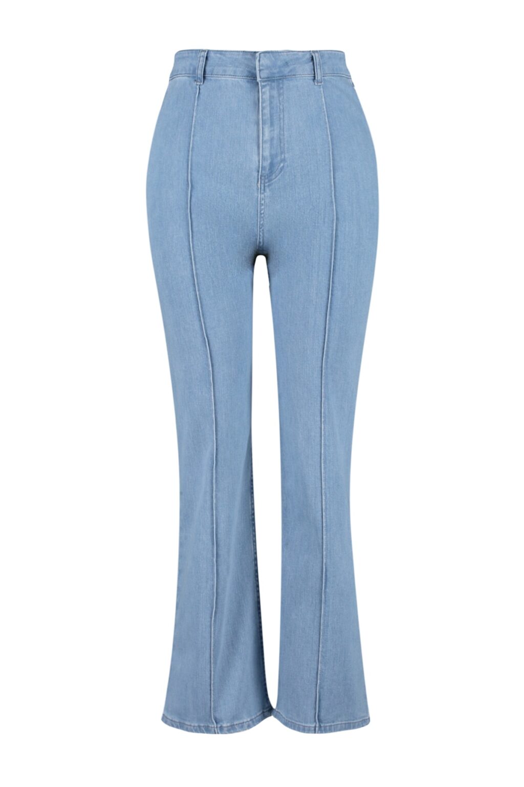 Trendyol Curve Blue magas derékú bordázott