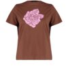 Trendyol Curve Brown Knitted Crew Neck Printed T-Shirt