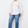 Trendyol Curve Ecru Collar Stone Detailed Woven Shirt