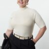 Trendyol Curve Ecru Stand Collar Premium Soft Quality Knitwear Blouse