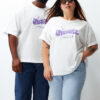 Trendyol Curve Ecru Unisex Oversize Comfortable 100% Cotton Couple Knitted T-Shirt