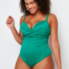 Trendyol Curve Green Balconette Swimsuit