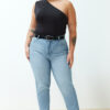 Trendyol Curve Light Blue High Waist Mom Fit Jeans