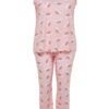 Trendyol Curve Light Pink Rainbow Patterned Knitted Pajamas Set