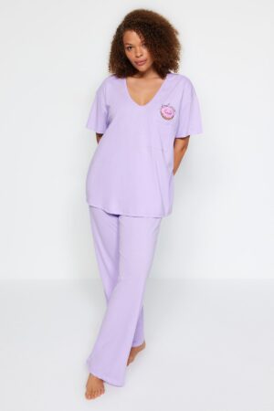 Trendyol Curve Lilac Printed