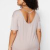 Trendyol Curve Mink Collar Detailed Knitted T-Shirt