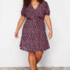 Trendyol Curve Multicolored A-Line/Bell-Floral Woven Dress