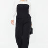 Trendyol Curve Multicolored Black-White Shirt Collar Long Sleeve Woven Stylish Blouse